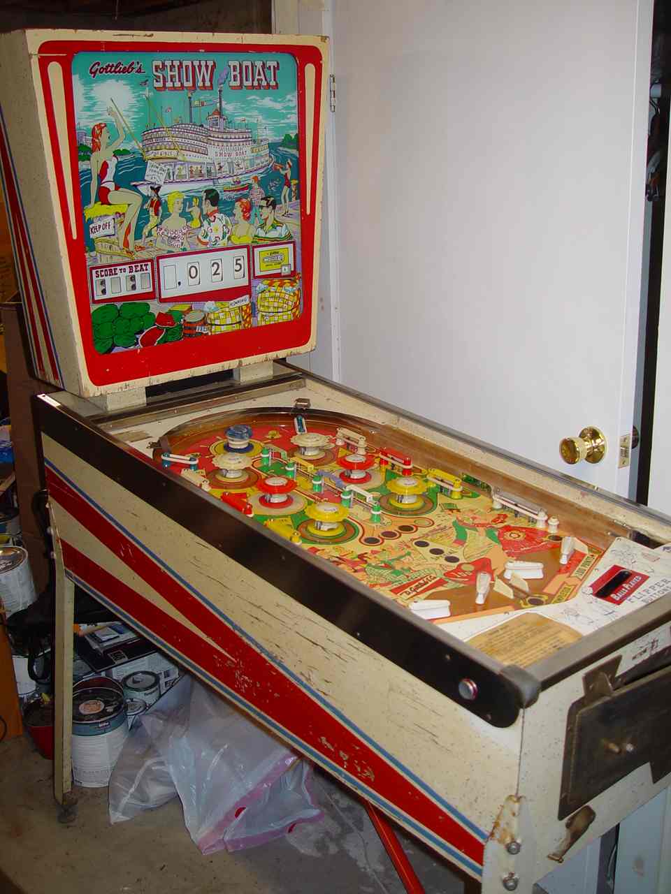 1961 Gottlieb Show Boat Pinball Machine For Sale at R-Kade Games in Massachusetts